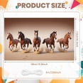 thumbnail image 2 of Realistic  Running Horse Banner Dynamic Design Galloping Horse Backdrop Earthy Color Palette Wild Animal Motif Display for Western Themed Party Equestrian Event Bedroom Wall Decor, 2 of 8