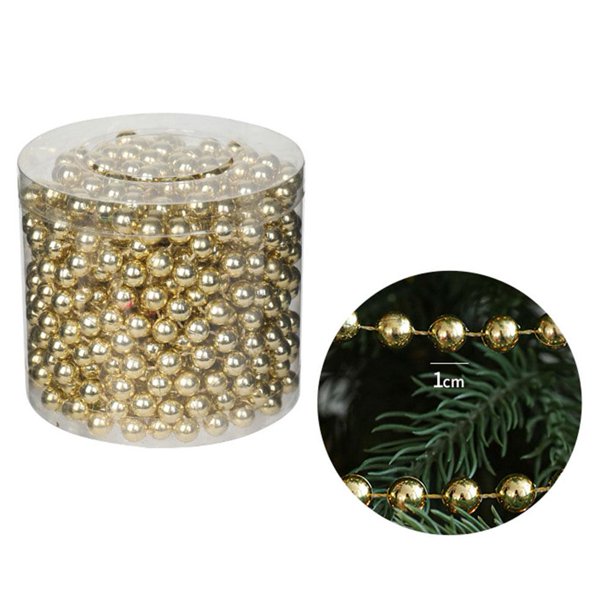 LUVCLS Guirnalda de cuentas para árbol de Navidad, adornos colgantes brillantes, corona para fiesta de Navidad ∩