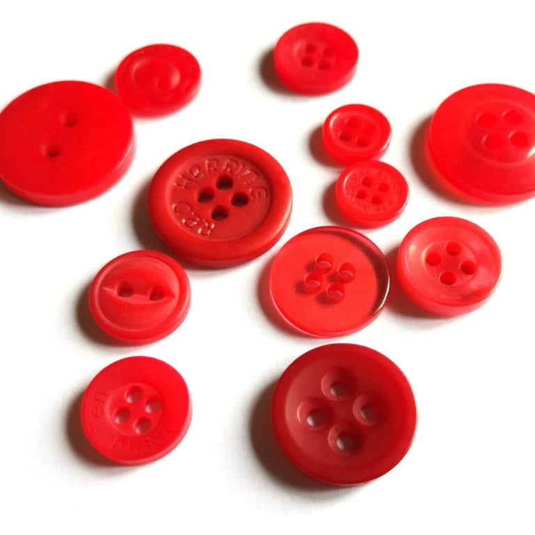 Trimming Shop Round Resin Buttons 2 & 4 Holes Assorted Mixed Colours and  Sizes, 50g, Dark Blue