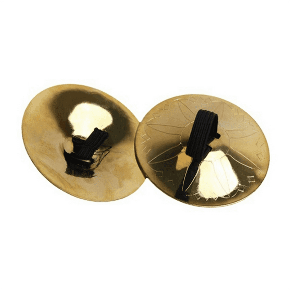 4 Pieces Copper Finger Cymbals, Small Cymbals for Belly Dancing, Music Equipment