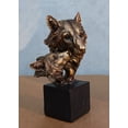 thumbnail image 6 of Ebros Gift 6" Tall Gray Wolf and Pup Head Bust Figurine with Black Pedestal, 6 of 8