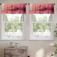thumbnail image 2 of LALILO Kitchen Curtain Valance Decoration With Wavy Rod Pocket Window Curtain 52"x 18" Set of 2, 2 of 7