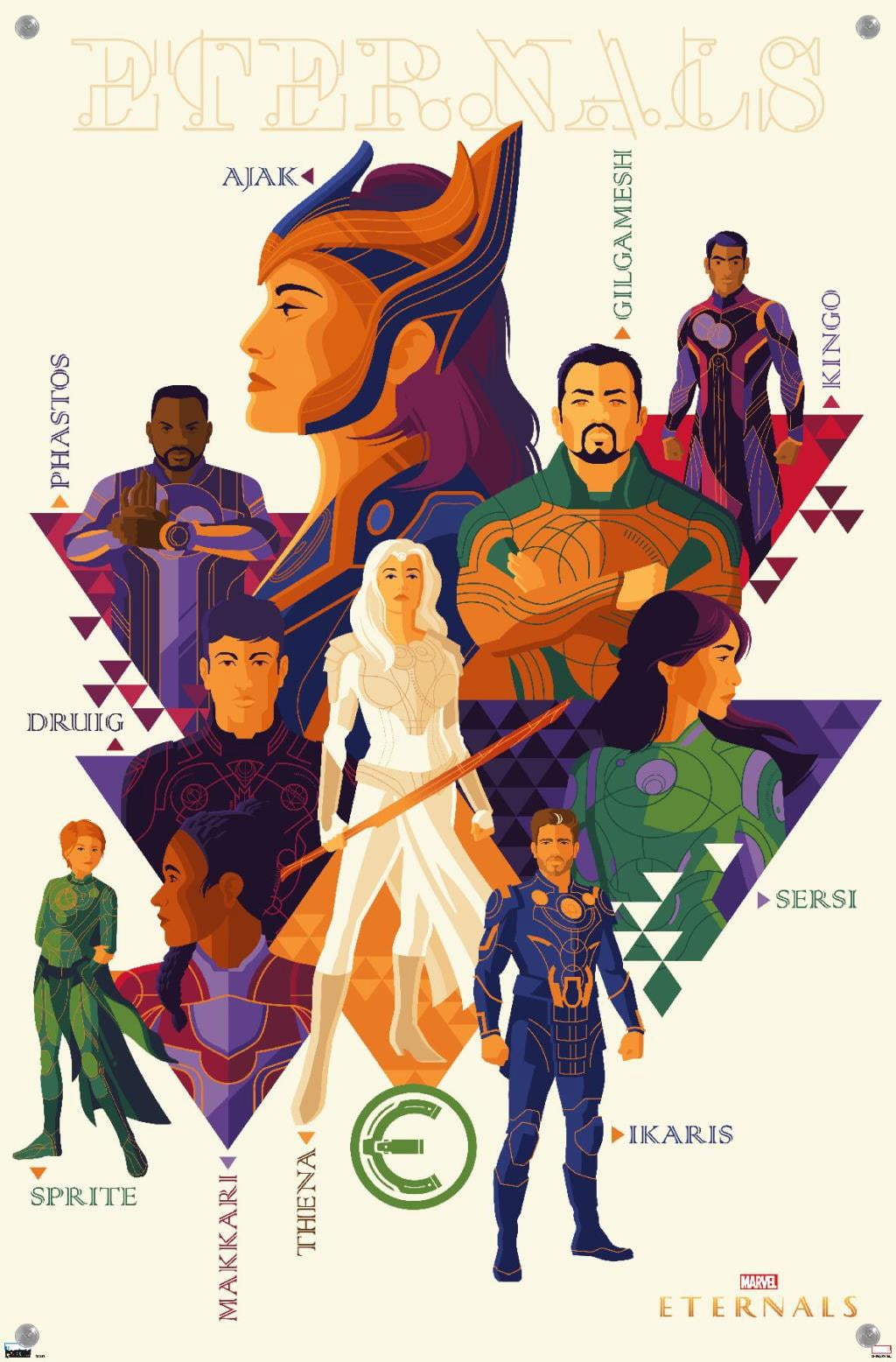 Marvel Eternals - Minimalist Wall Poster with Pushpins, 14.725" x 22.375"