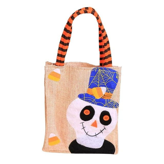 Abbracc 4 Patterns Halloween Storage Bag Tote Pouch Non-woven Candy