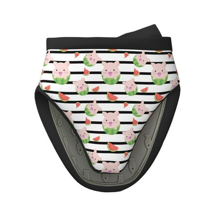 

Qekee Pig And Watermelon Print Non-Slip Mini Oven Mitt Silicone Oven Mitts Heat Resistant Kitchen Mittens Pinch Mitts Cooking Mitts
