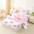 thumbnail image 2 of Erosebridal Dreamy Princess Style Twin Sheet Sets,Pink Bowtie Monogrammed H Bedding For Princess 3pcs, 2 of 6