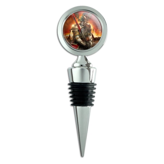 Undead Skeleton Knight Warrior Fantasy Wine Bottle Stopper