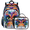 Multicolour 3, variant on Herdesigns Marble Flower Backpack with Lunch Box Gray and Black Floral Lightweight Large Travel Work Laptop Backpacks Set Casual Daypacks
