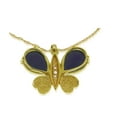 thumbnail image 2 of Galaxy Gold 14K Solid Yellow Gold 24" Butterfly Necklace with 10.6 CT Natural Diamonds and Sapphires, 14"-24" Sizes, September Birthstone, Symbol of Wisdom, 2 of 3