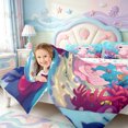 thumbnail image 4 of Manfei Ocean-Themed Axolotl 7 Pieces Full Size Bedding Sets,Animals Print Full Size Bed in a Bag,Colorful Stars Reversible, 4 of 7