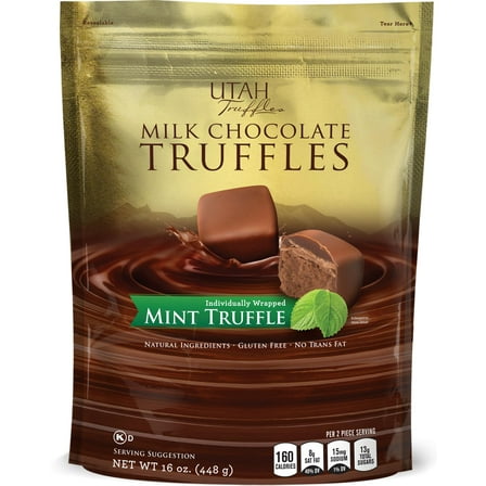 Utah Truffles Milk Chocolate Mint Truffles, 16 Ounce
