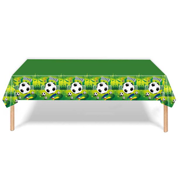 Moyic Mantel de 2 piezas para fiesta de fútbol, mantel de cocina, decoración de comedor, Protector de escritorio, Picnic, Camping, portátil, Kits de decoración para fiestas Tipo 1 137x274cm Moyic HA070518-01