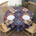 thumbnail image 3 of Design Pattern Round Tablecloth 60 Inch – Waterproof Polyester Table Cover with Full Print Design, Wrinkle Resistant & Washable for Kitchen Dining Party Decor, 3 of 6
