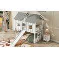 thumbnail image 6 of MAYEERTY Twin over Twin House Bunk Bed with Slide and Windows,White, 6 of 12