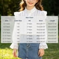 thumbnail image 3 of hoksml Girls Back to School Button Down Shirt Solid Long Sleeve Lace Ruffle Blouse Classic Collared School Uniform Tops, 3 of 9