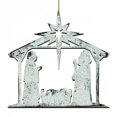 thumbnail image 1 of Designocracy 99951-O Nativity Holy Night Wooden Ornament, 1 of 1
