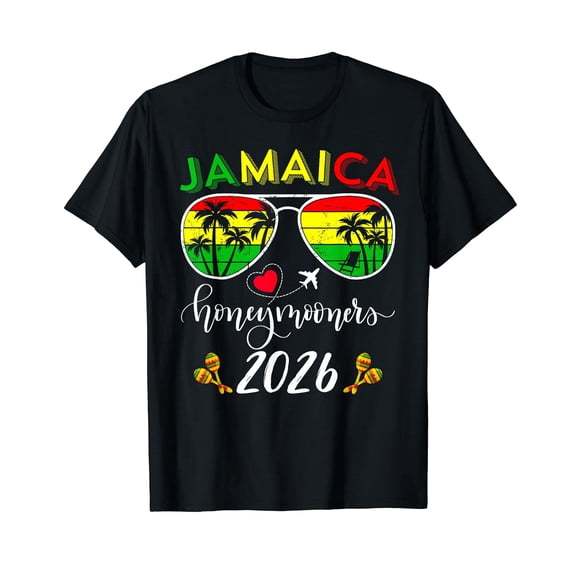 Jamaica Honeymoon 2026 Couple Summer Vacation Matching Beach T-Shirt