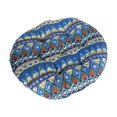 thumbnail image 1 of Injueey Cojín de suelo y cómodo para la máxima relajación, cojín para sentarse multiusos, cojín para silla, cojín para respaldo Decoración del hogar Costumbres populares azules 45 cm * 45 cm * 9 cm, 1 of 6