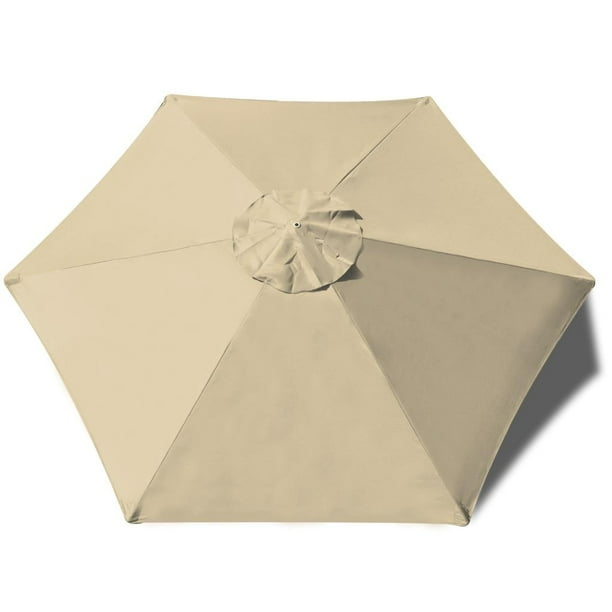 EliteShade Beige Replacement Canopy for Round 7.5FT Patio Umbrellas with 6 Ribs (Canopy Only