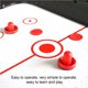 thumbnail image 4 of Vogacara Juego de de Air Hockey, empujadores y discos ergonómicos compactos, juguete de juego ligero resistente al desgaste, accesorios de Arcade Juegos de cartas Rojo Vogacara FN003546-02, 4 of 6