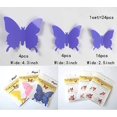 thumbnail image 2 of 24 piezas 3d mariposa extraíble pegatinas de pared calcomanía para la decoración del hogar y la habitación (morado), 2 of 3