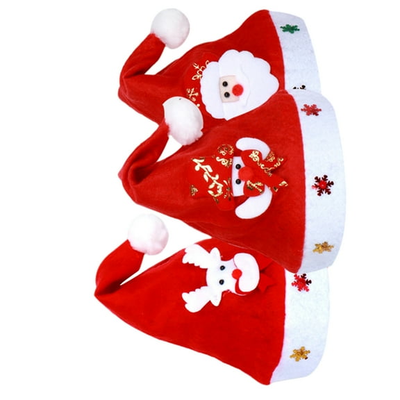 CIYISON Christmas Party LED Santa Clause Hat Holiday Hat Family Festival Party Headgear