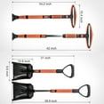 thumbnail image 4 of AuroraX Snow Shovel Kit Portable Multi-Purpose 5 -In-1 Snow Shovel with D-Grip Handle,Included Ice Scraper and Rotatable Snow Brush,Automotive Tools Snow Removal Tool, 4 of 8