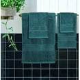 thumbnail image 4 of MALLONI HOME Ultra Soft 6 Pack Cotton Towel Set, Contains 2 Bath Towels 28x55 inch, 2 Hand Towels 16x24 inch & 2 Wash Coths 12x12 inch, Ideal Everyday use, Compact & Lightweight - Teal, 4 of 8