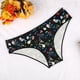 thumbnail image 2 of Gibobby Tangas de mujer ilusion Ropa interior estampada para mujer Calzoncillos sexy transpirables sin costuras Ropa interior cómoda de cintura(Negro,G), 2 of 4