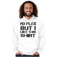 thumbnail image 3 of Flex But Like This Funny Gym Exercise Men's Big & Tall Graphic Hoodie Brisco Brands 2X, 3 of 5