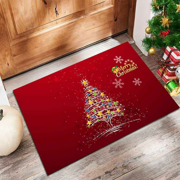 Dream Lifestyle Floor Mat Doormat Christmas Welcome Mat Runner Rug Carpet Mat Xmas Snowman Entryway Rug Non Slip Kitchen Mat for Living Room Bedroom