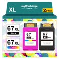 thumbnail image 1 of Cartuchos de tinta MyCartridge SUPRINT 67XL HP, paquete combinado negro/color, 1 of 8