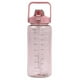 thumbnail image 1 of Botella de agua deportiva de 2 litros con pajita FloreceBien, de plástico, color rosa, 1 of 3