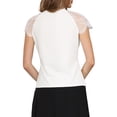 thumbnail image 3 of INSPIRE CHIC Women's Lace Short Sleeve Tops 2026 Casual Summer Blouse Tee Shirt 2XL White, 3 of 5