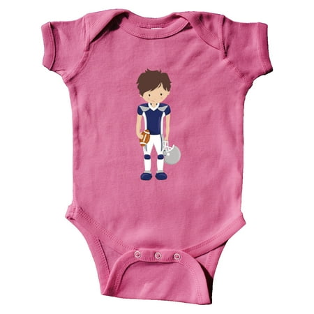 

Inktastic Cute Boy Brown Hair Rugby American Football Gift Baby Boy Bodysuit