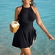 thumbnail image 5 of Trajes de baño de una pieza para mujer. Conjunto de traje de baño de estilo conservador con falda grande a la moda de primavera para mujer., 5 of 7