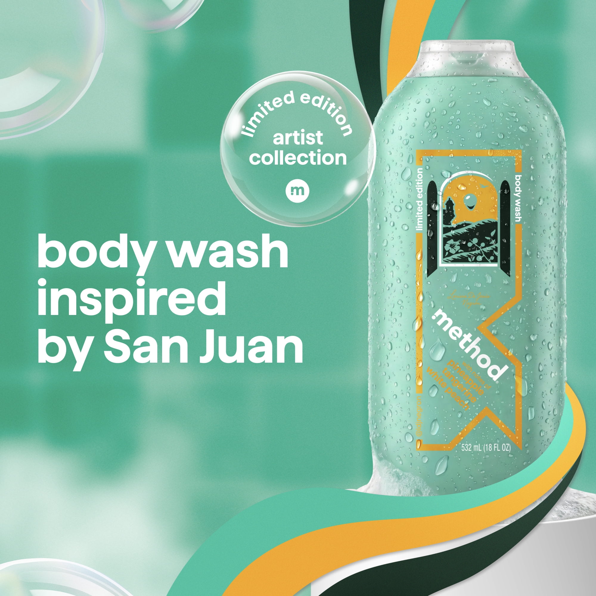 limited edition body wash, artist collection, San Juan