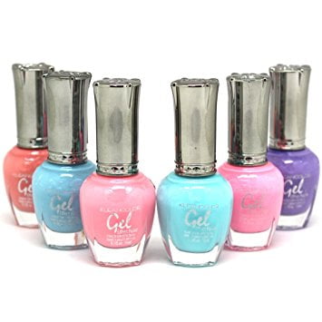 Nails 2000 Pc - KLEANCOLOR Gel Effect Nail Polish Lacquer Full Size PASTEL Collection -6 pc Set