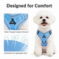 thumbnail image 4 of Exclusivo Mezcla Pet Harness and Leash Set, Adjustable Reflective Walking Dog Harness for Small Dogs, No Pull Soft Mesh Puppy Harness, Blue, L, 4 of 7