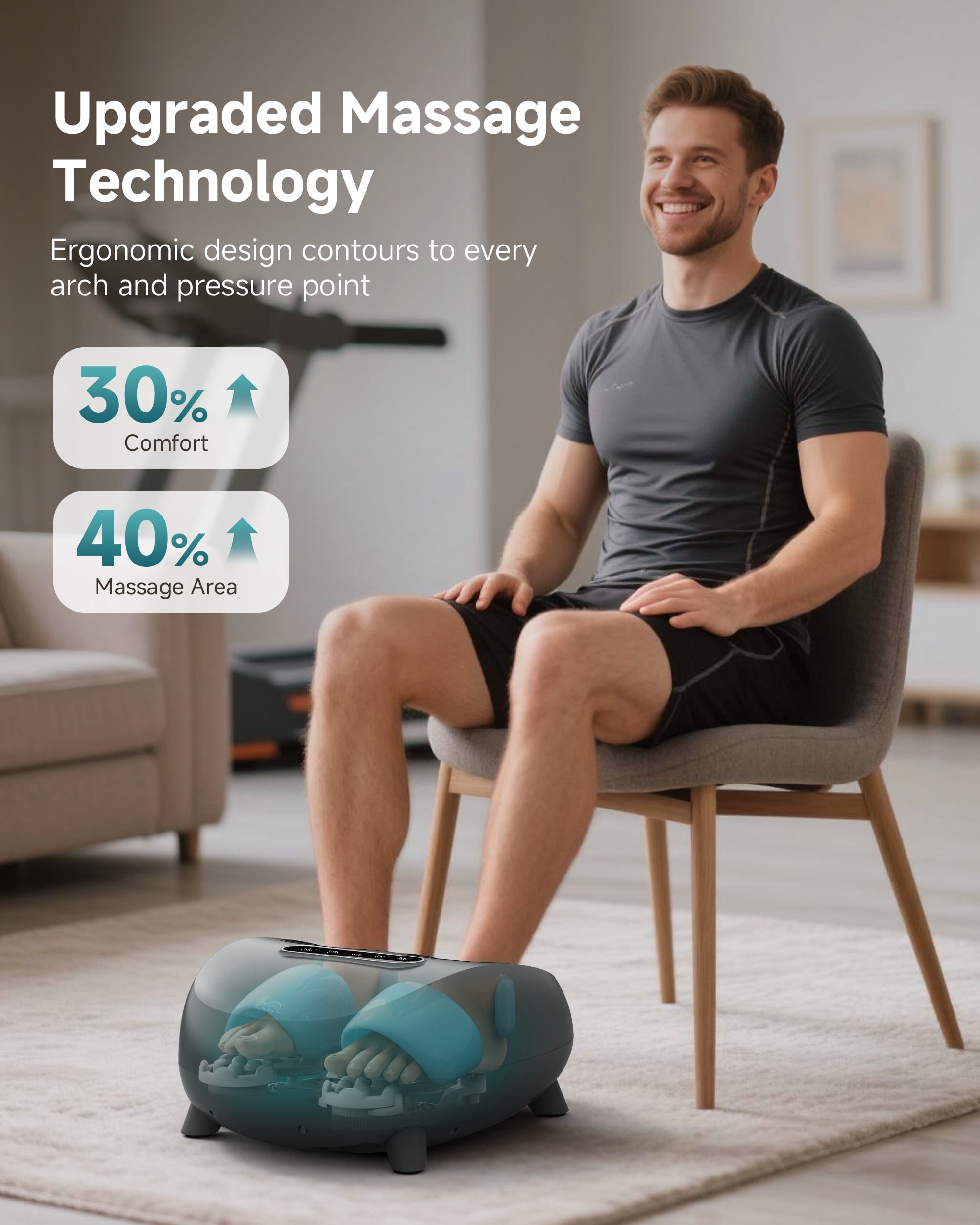 Snailax Foot Massager with Heat, Shiatsu Foot Massager Machine for Neuropathy Pain, Gifts for Women