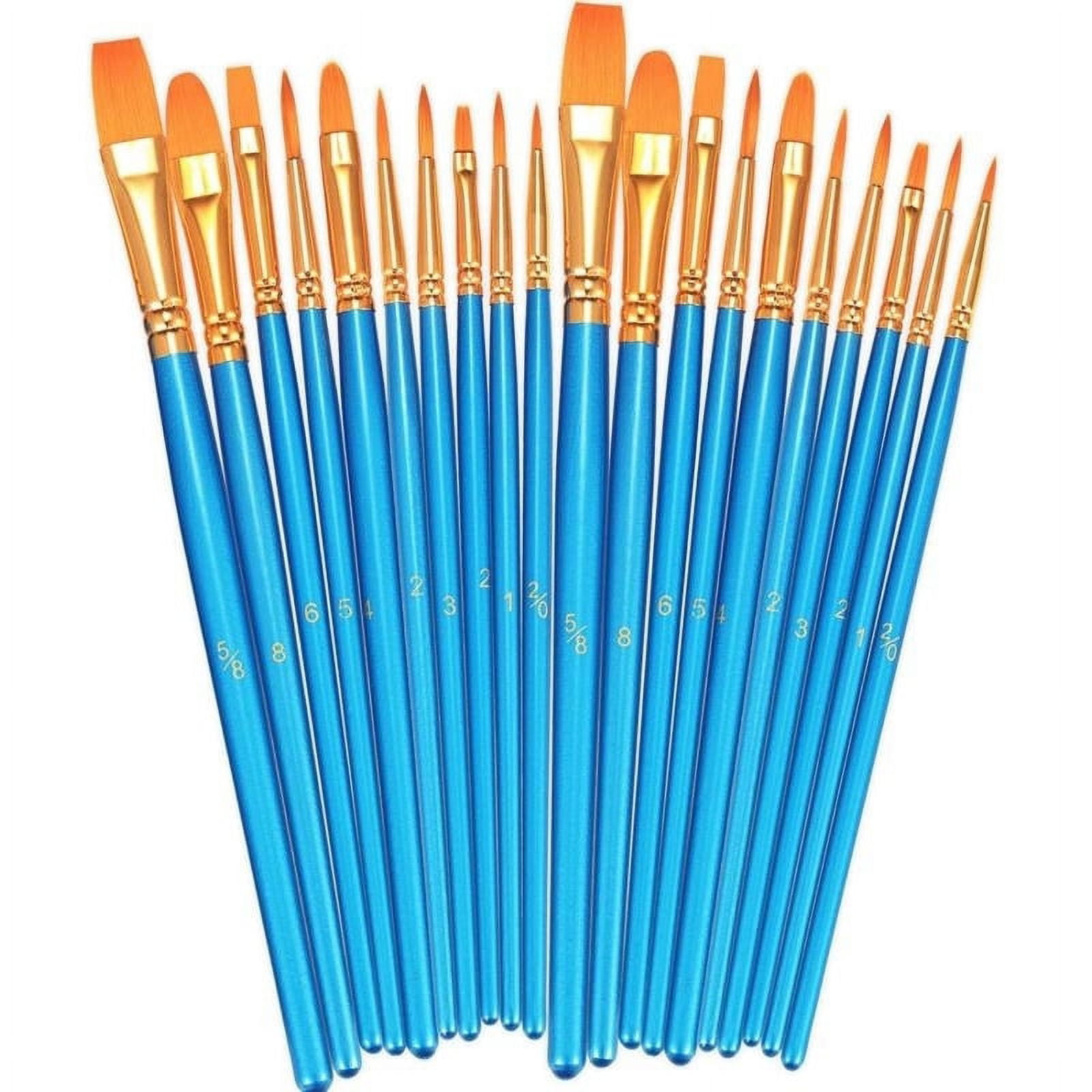 12Pc Small-Large ROUND TIPPED ARTIST PAINT BRUSH SET 1-12mm  Priming/Decorating