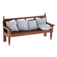 thumbnail image 2 of 2x1/12 Muebles De Sala Juego De Cojines De Silla Larga Rayas Azules CUTICAT Silla de muebles de casa de muñecas, 2 of 8