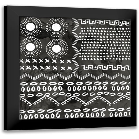 PI Studio 12x12 Black Modern Framed Museum Art Print Titled - African IV Black Version