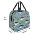 thumbnail image 3 of Honeii Various Wild Sea Fish Print Lunch Bag Women, Lunch Box Lunch Bag for Women Adult Men, Small Leakproof Cute Lunch Tote Large Capacity Reusable, 3 of 8
