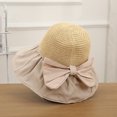 thumbnail image 4 of SikaFu Version Of The Dome Vinyl Bottom Shading Hat New Sun Hat Female Splicing Fisherman Hat Pocket Bow Hat, 4 of 6