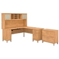 thumbnail image 1 of Bush Furniture Somerset 72W L Desk with Hutch & File Cabinet in Maple Cross, 1 of 8
