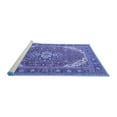 thumbnail image 2 of Ahgly Company Machine Washable Indoor Square Persian Blue Traditional Area Rugs, 6' Square, 2 of 4