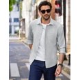 thumbnail image 6 of COOFANDY Mens Button Down Shirts Long Sleeve Casual Shirts Wrinkle Free Dress Shirts, 6 of 6