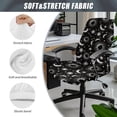 thumbnail image 5 of Xixirimido Celestial Moon Stars Sun Pattern Stretch Office Chair Cover Computer Chair Cover for Armrest Chair Universal Rotating Boss Chair Slipcovers High Back Desk Chair Seat Protector, Large, 5 of 6