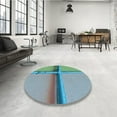 thumbnail image 4 of Ahgly Company Machine Washable Indoor Rectangle Transitional Grayish Turquoise Green Area Rugs, 5' x 7', 4 of 7